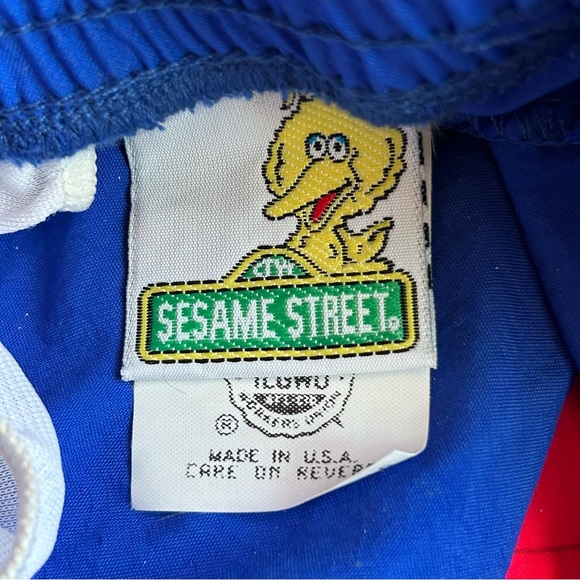 1970s Sesame Street Big Bird Swim Trunks Boys Size 5 Deadstock Vintage NWT New - Picture 7 of 8